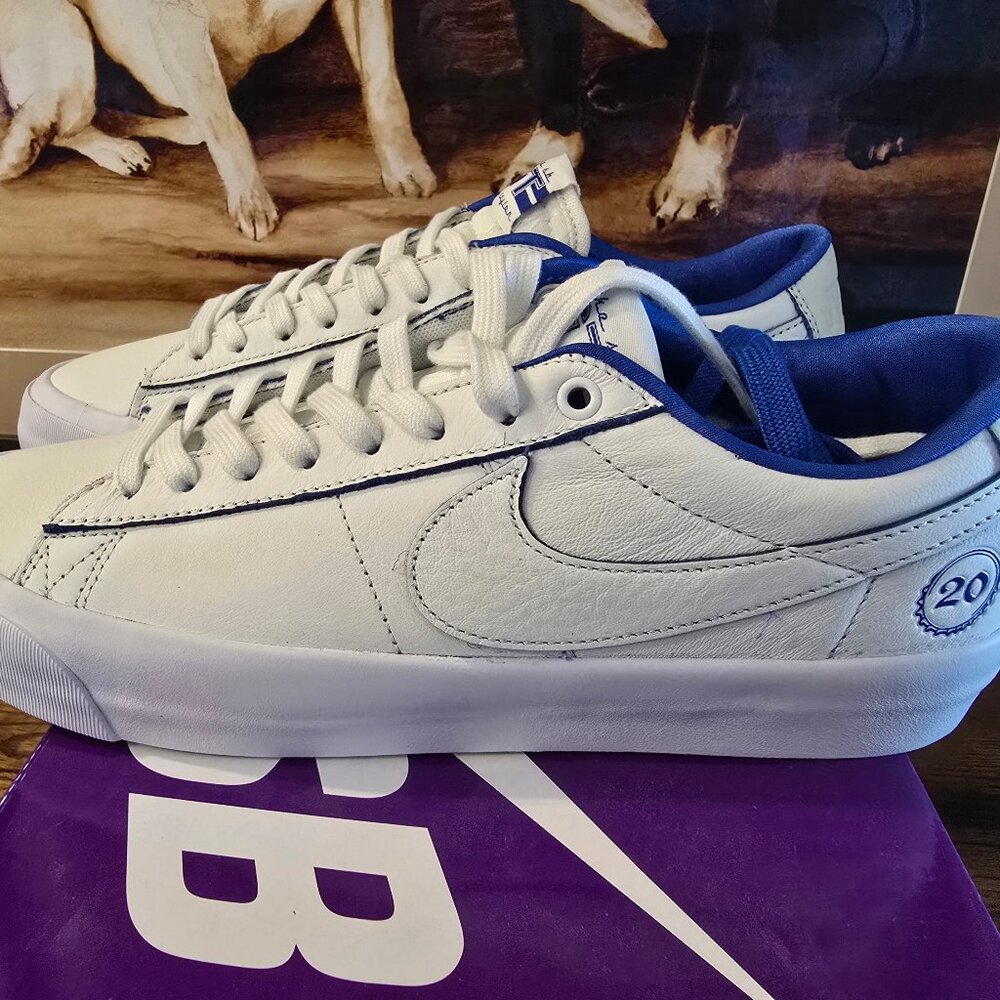 New Nike SB Blazer Low Pro GT PRM "Fine China" Shoes Summit White FZ1300-100 9.5
